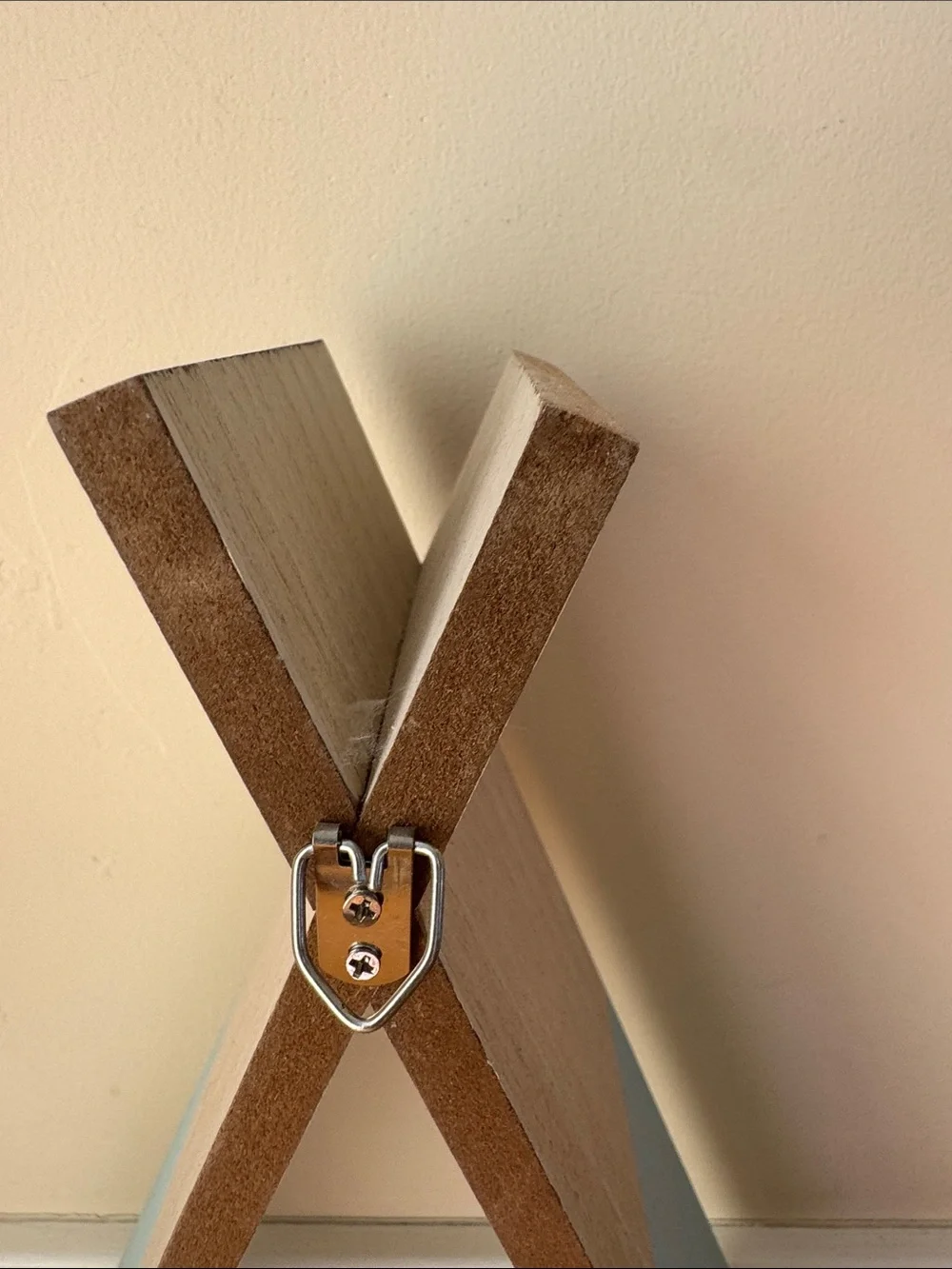 Tepee Wall Shelf in Light Blue and Natural Wood